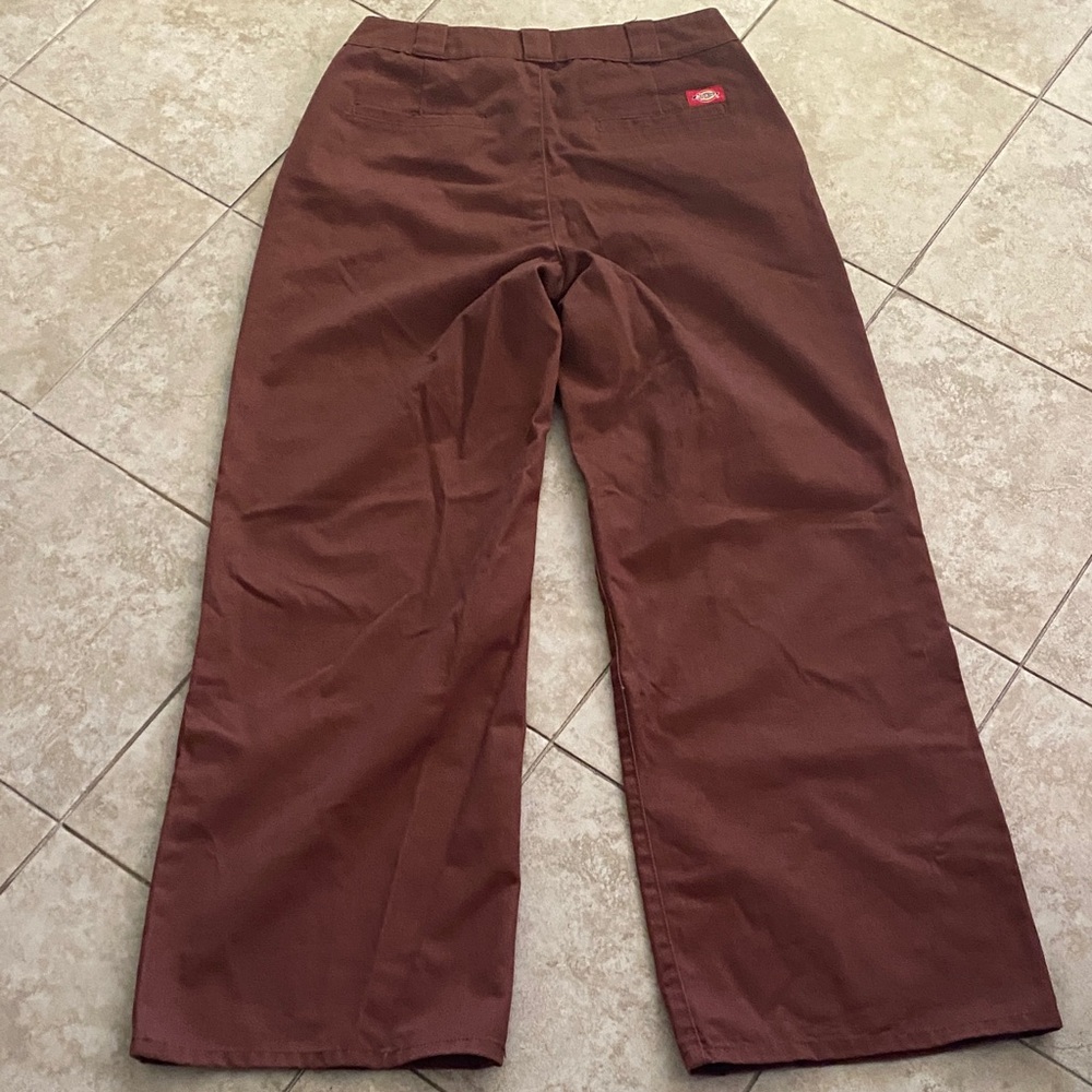 Dickies Wide Leg Pants Brown - Picture 2 of 7